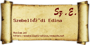 Szebellédi Edina névjegykártya