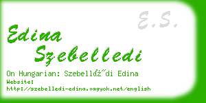 edina szebelledi business card